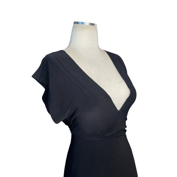 Norma Kamali V Neck Rectangle Gown in Black Small New Womens Long Dress - Picture 7 of 16